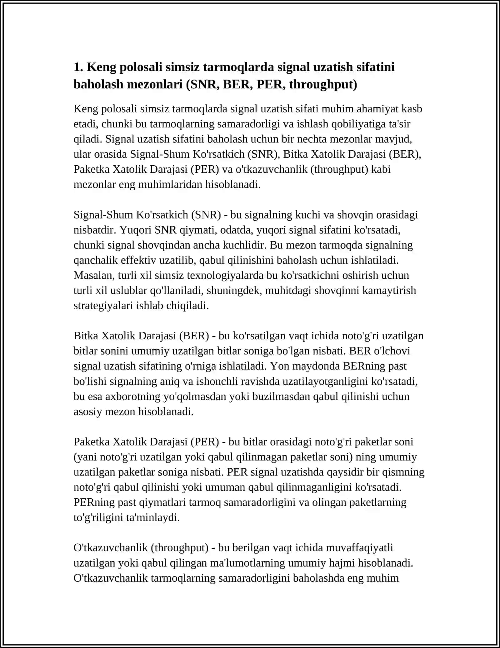 KENG POLOSALI SIMSIZ TARMOQLARDA SIGNAL UZATISH SIFATINING QIYOSIY TAHLILI 3