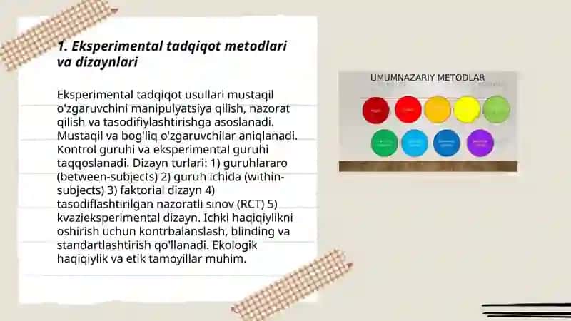 Hozirgi zamon psixologiyasini tadqiqot metodlari 3