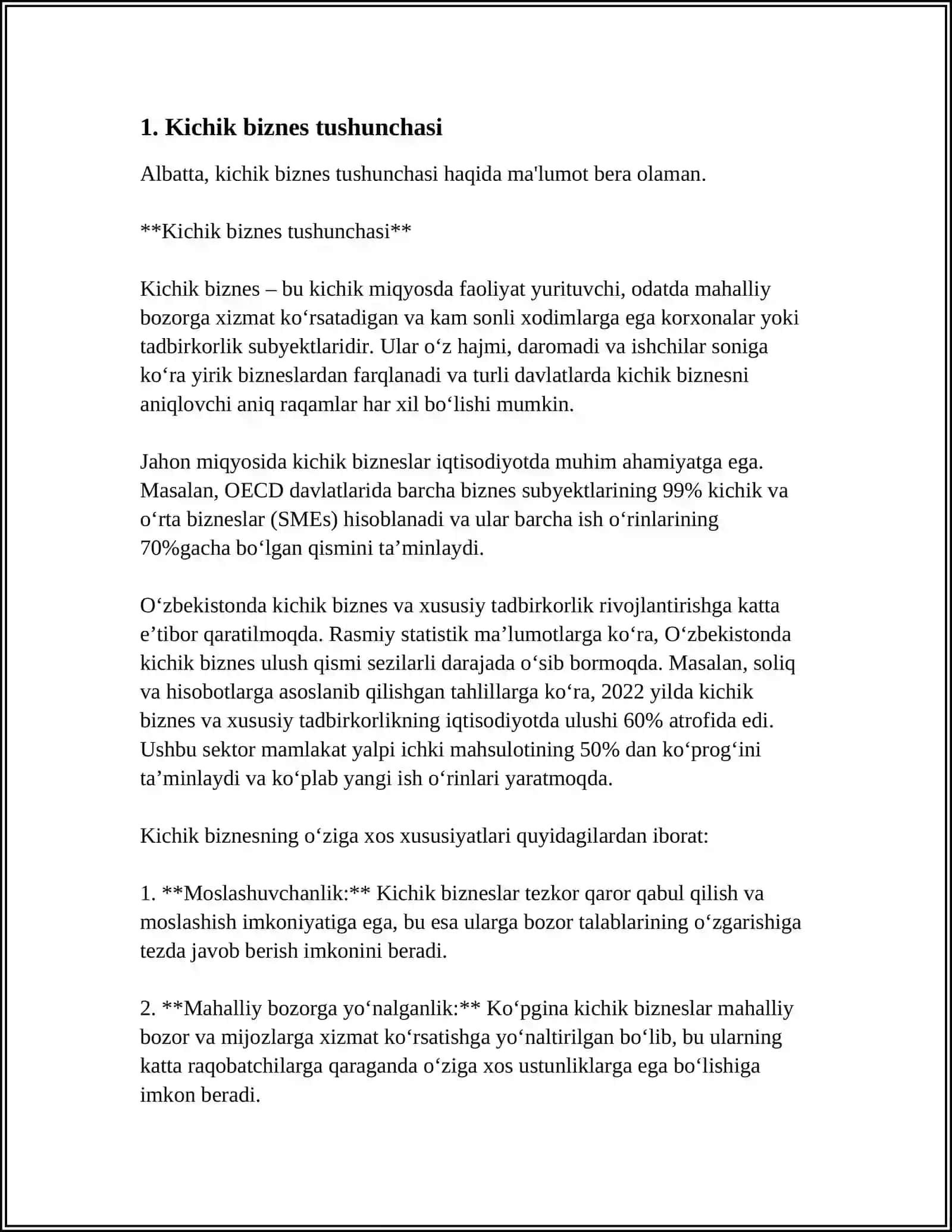 Kichik biznes tushunchasi 3