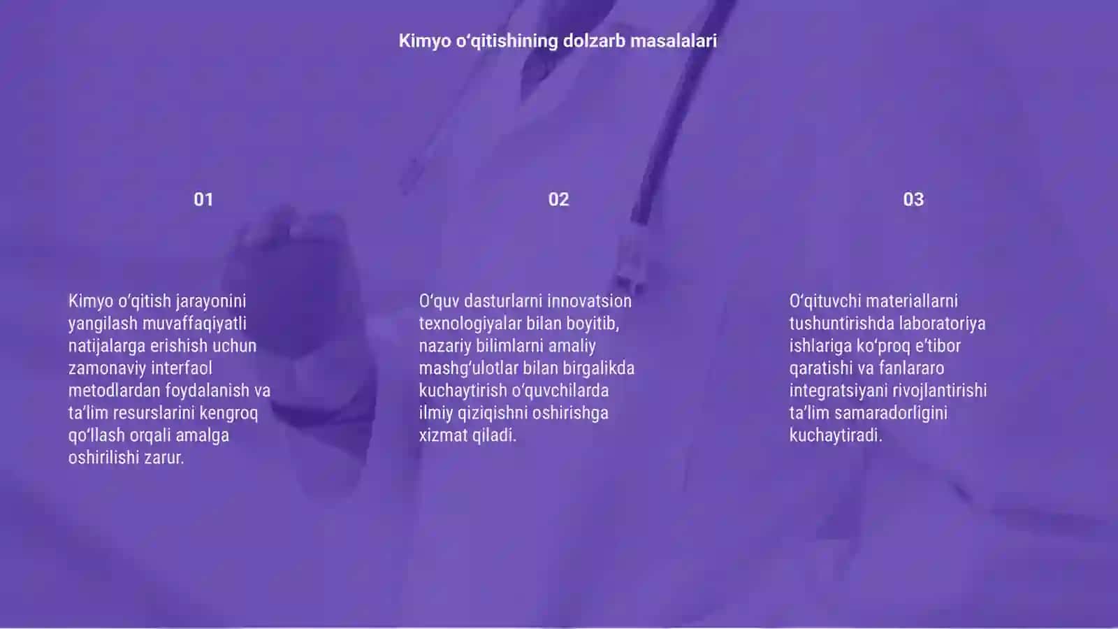Kimyo oʻqitishni takomillashtirish yoʻllari 3