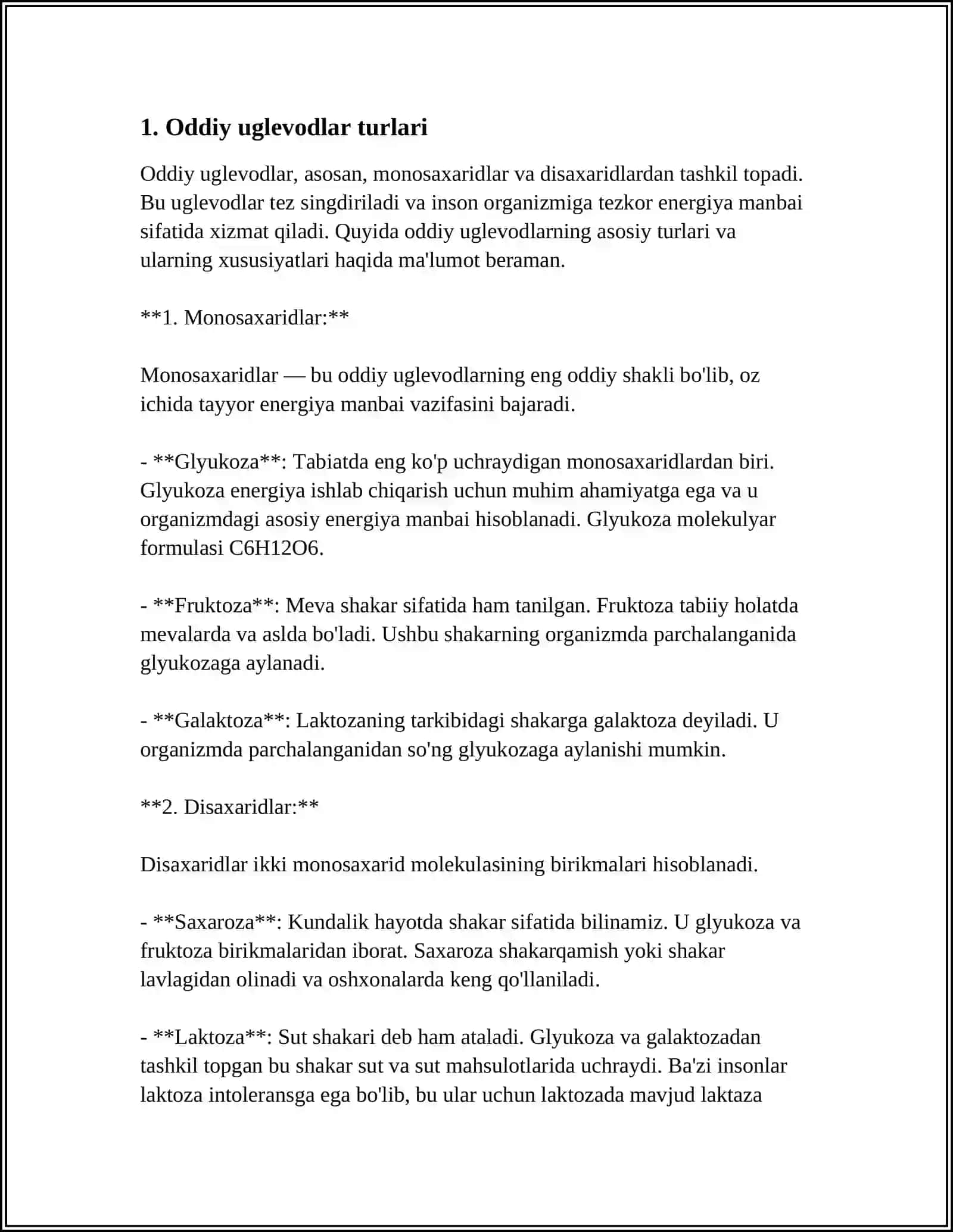 ODDIY VA MURAKKAB UGLEVODLAR 3