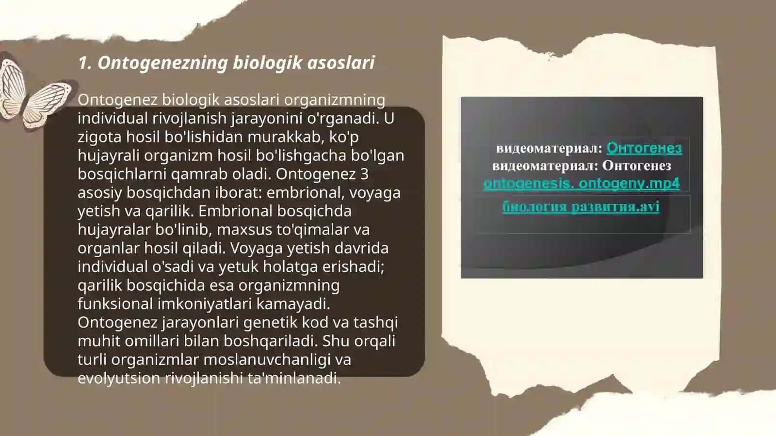 Ontogenezning biologik asoslari 3
