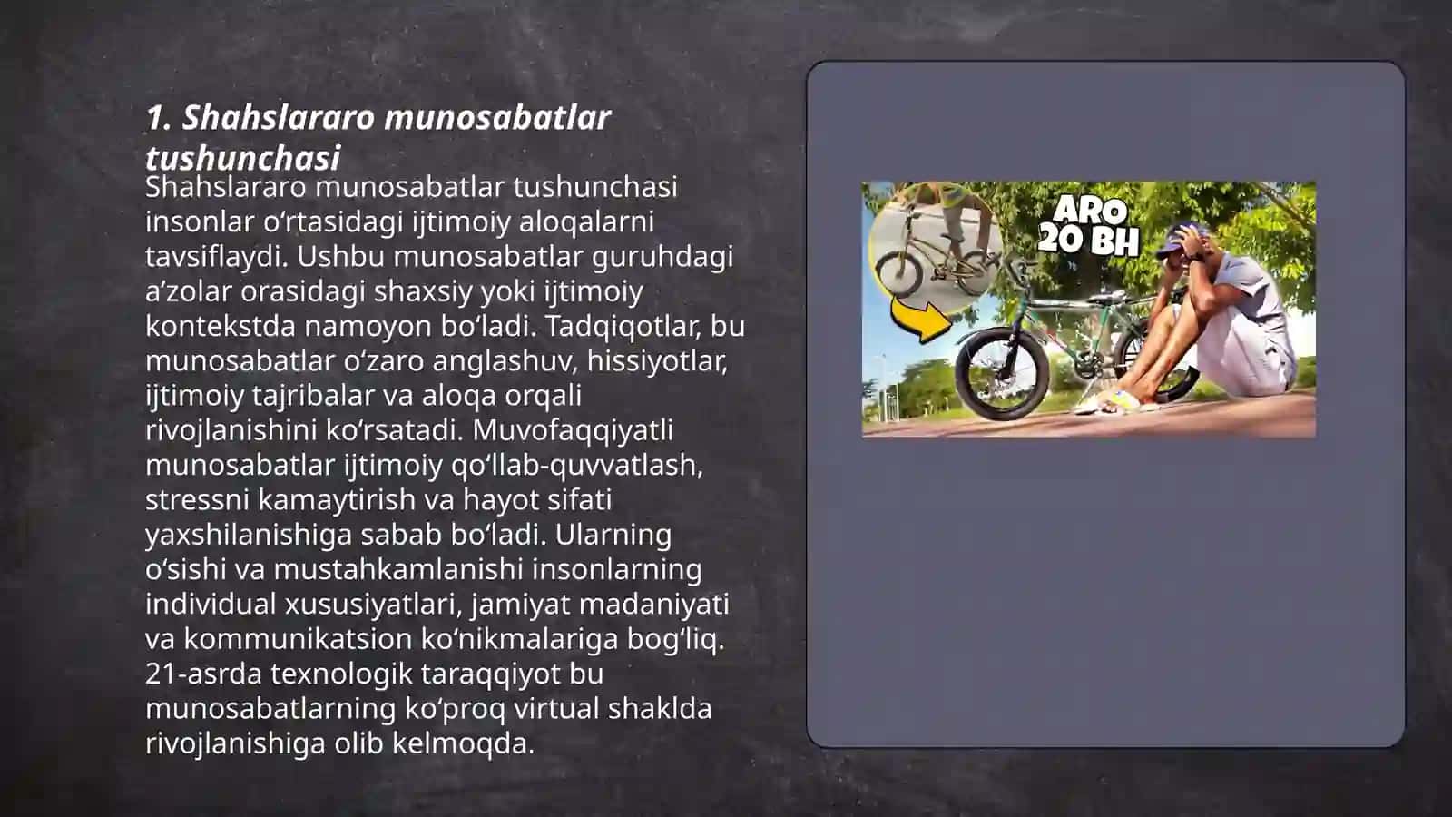 Shahslar aro munosabatlar va uning jamiyat madaniyatidagi oʻrni 3