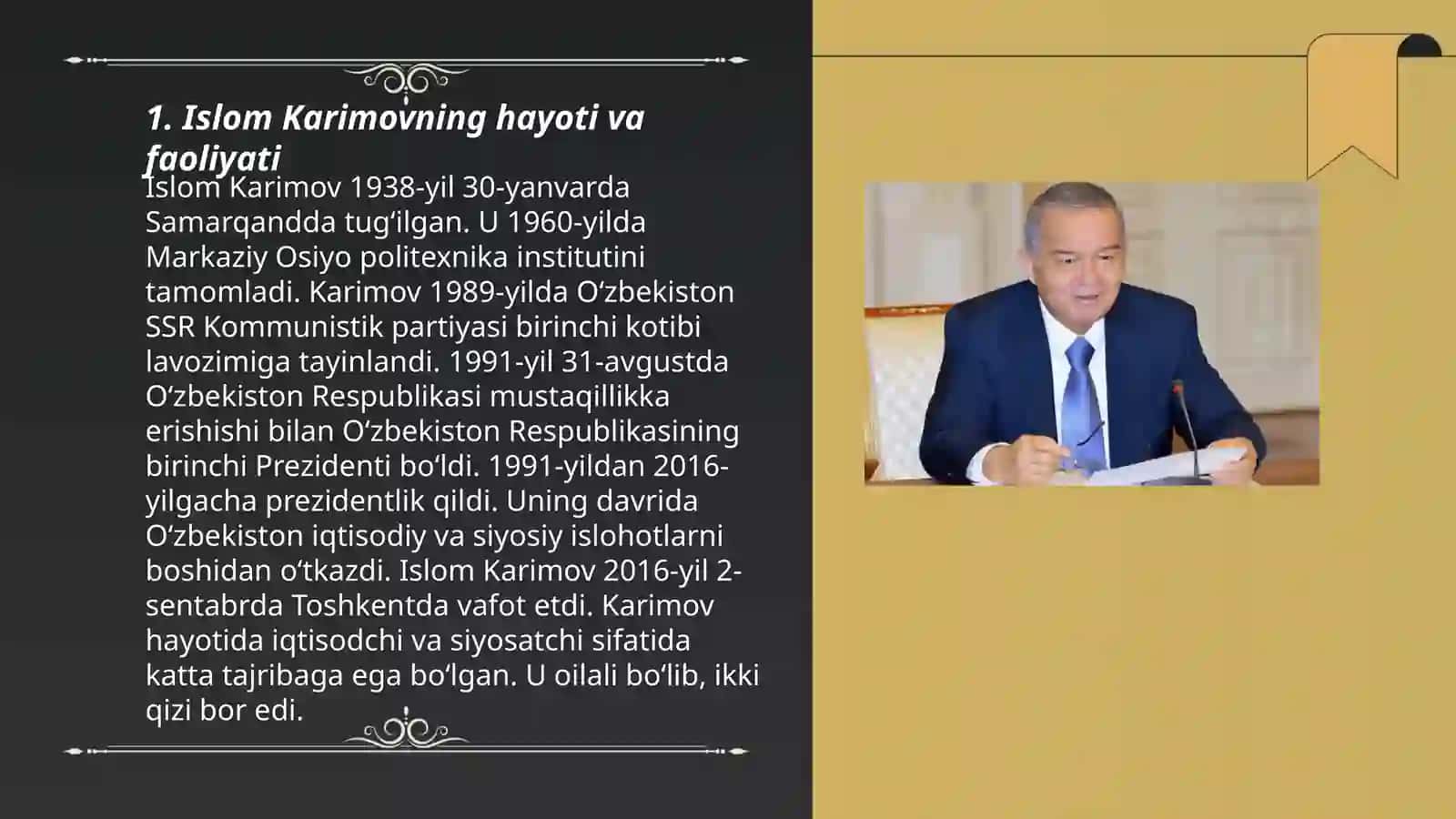 Islom Karimov O'zbekiston birinchi prezidenti 3