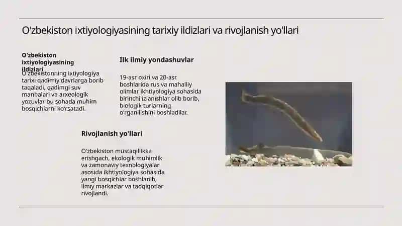 O'ZBEKISTONDA IXTIOLOGIYA FANINING RIVOJLANISHI 3