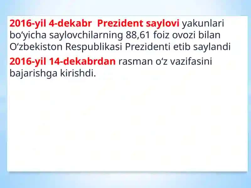 Sh.M.Mirziyoyev yangi O‘zbekistonning novator rahbari 3
