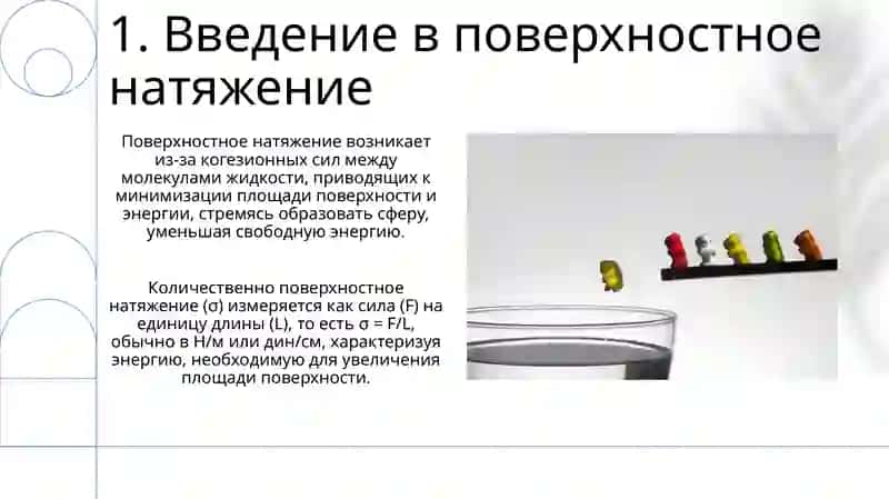 Поверхностное натяжение жидкостей 3