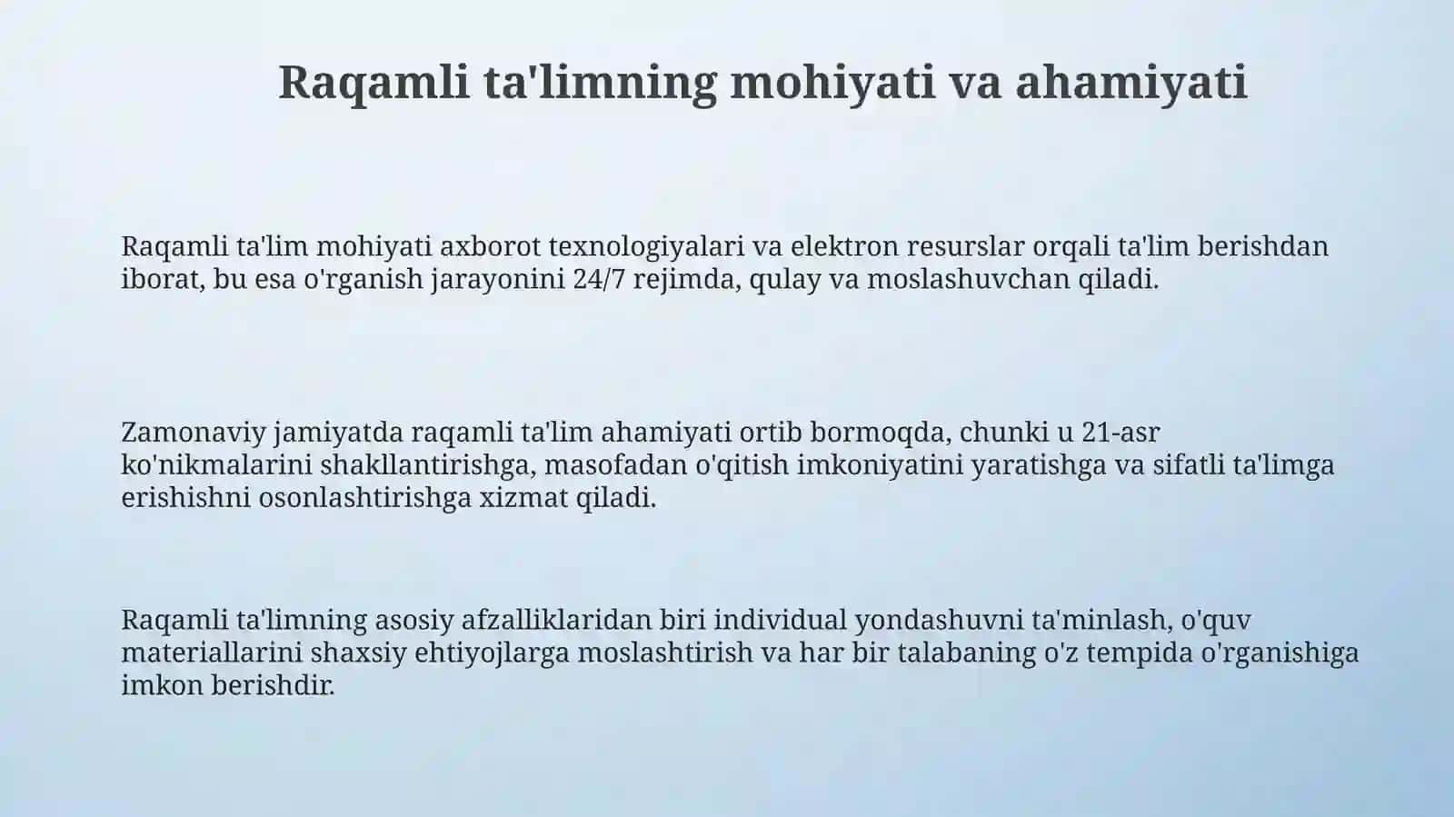 Raqamli ta'limning mohiyati va ahamiyati 3
