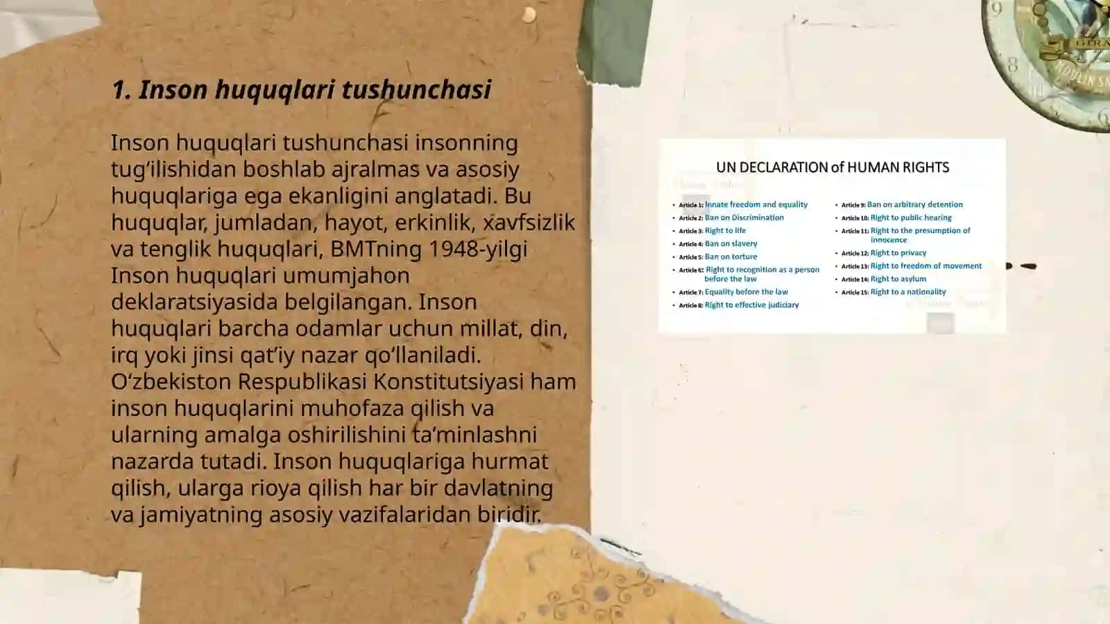 Inson huquqlari va majburyatlari 3