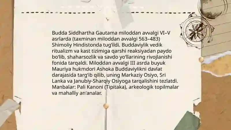 Buddaviylikning tarixi va asosiylari 3