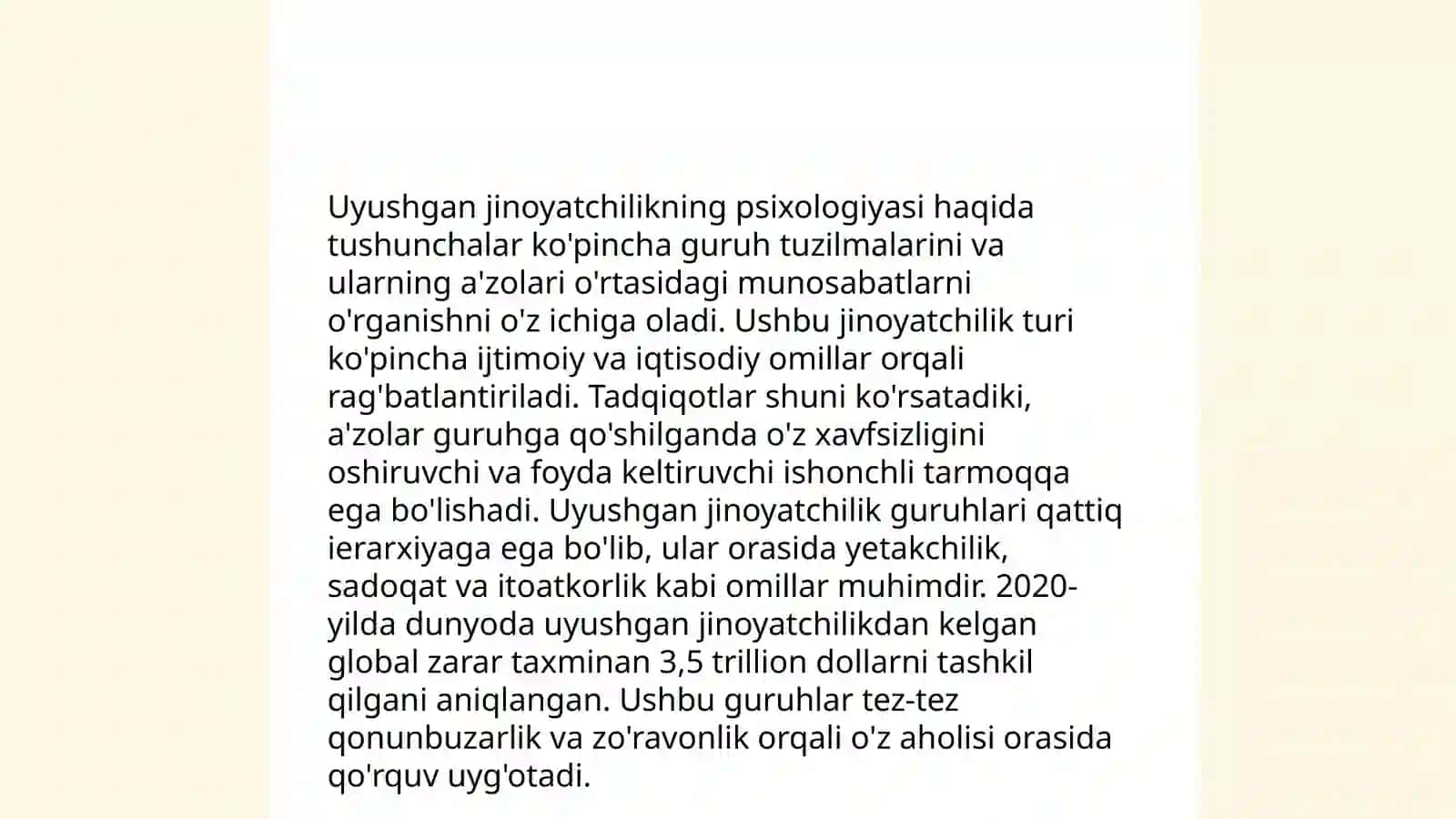 Uyushgan jinoyatchilikka qarshi kurashishda psixologik omillarni hisobga olish 3