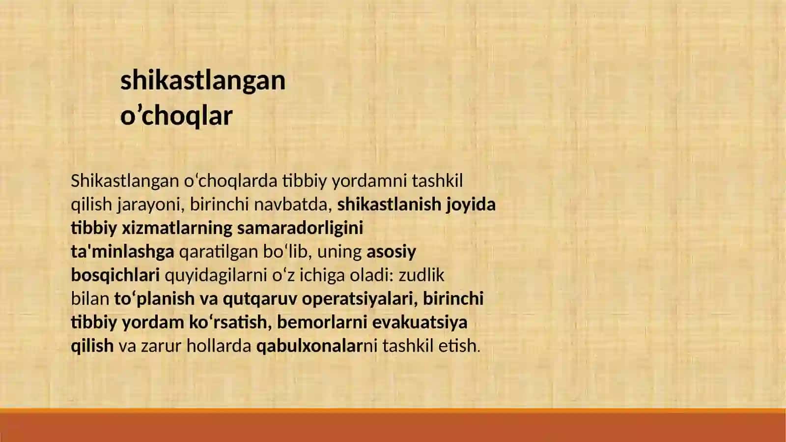 shikastlangan o‘choqlarda tibbiy yordamni tashkil qilish 3