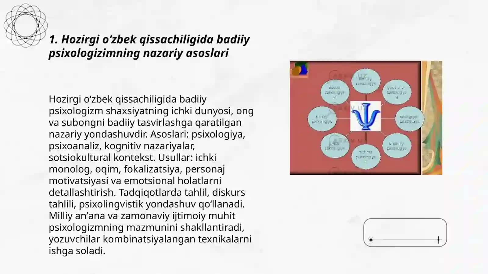 Hozirgi oʻzbek qissachiligida badiiy psixologizimning nazariy asoslari 3