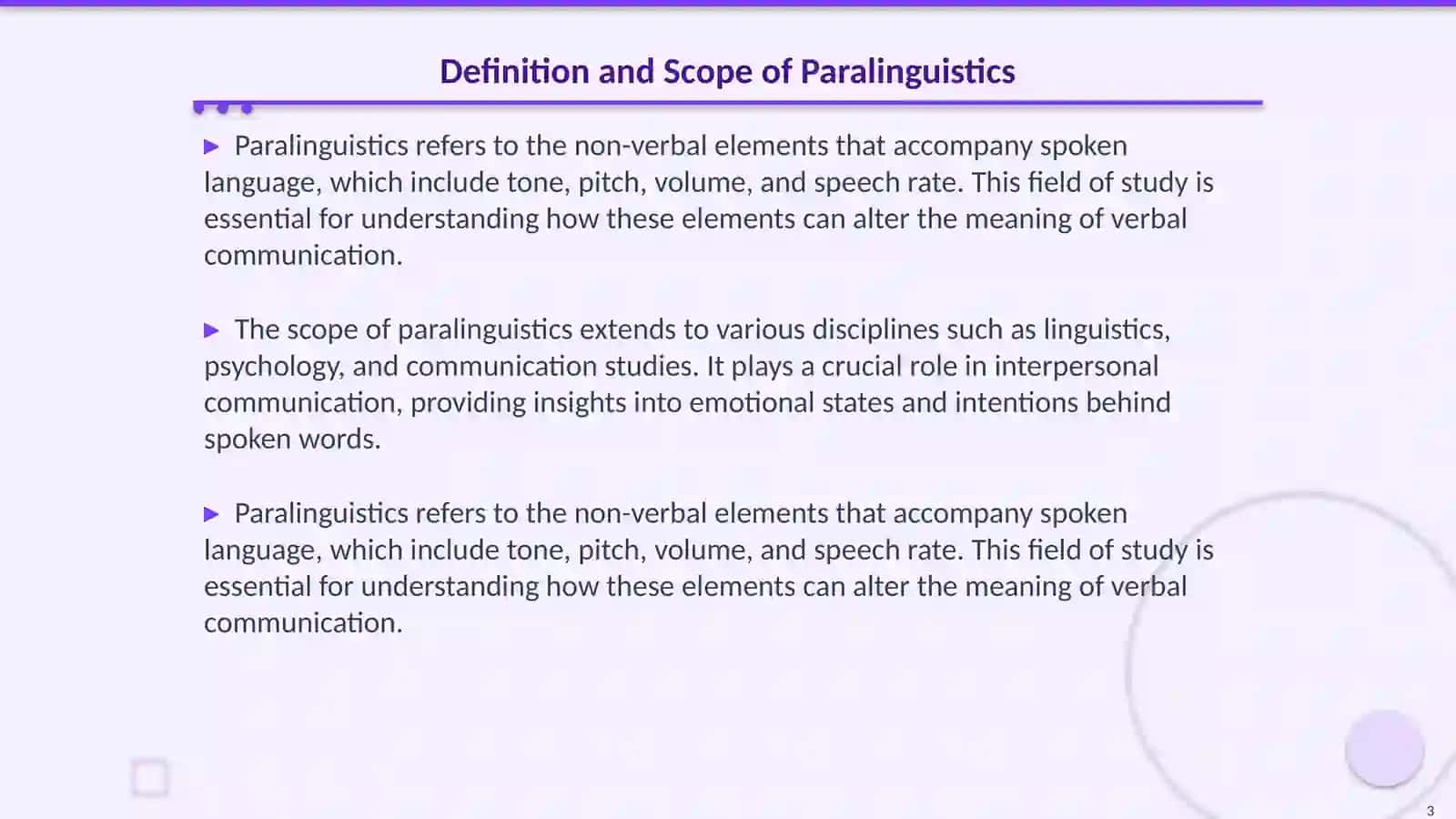 Introduction to paralinguistic 3