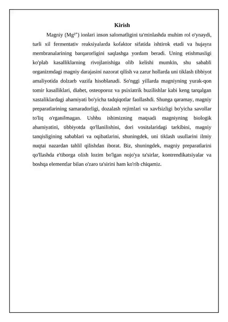 Magniyning biologik ahamiyati va organizmdagi vazifalari 3