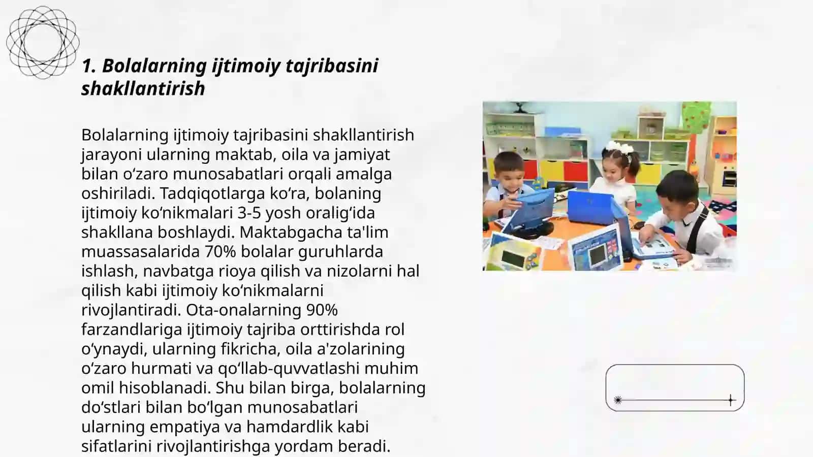 Maktabgacha ta'lim tashkilotlarida tarbiyalanuvchilarning ijtimoiy tajribasini tashkil etish 3