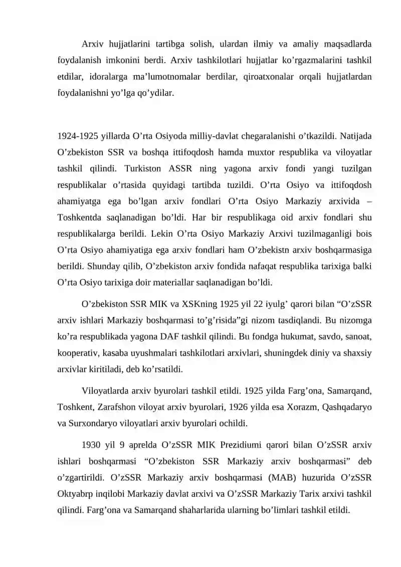 O’zbekistonda arxiv ishi 3