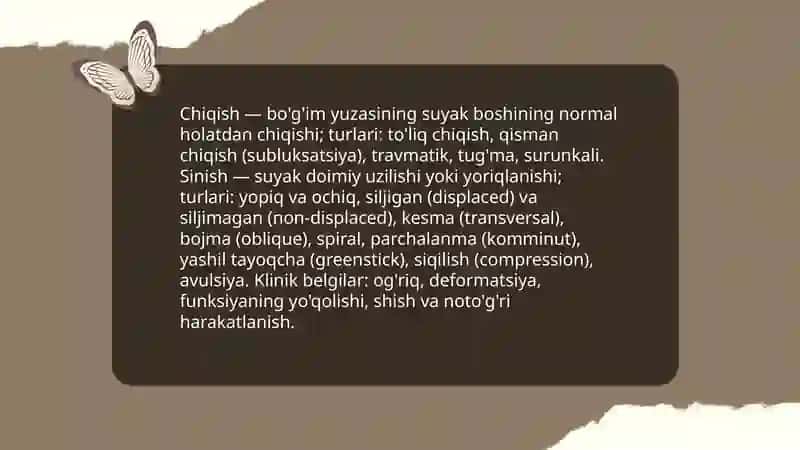 Chiqish va sinishda birinchi tibbiy yordam 3
