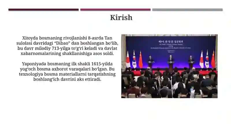 Xitoy yaponya va koreyyamatbuoti taraqqiyot bosqichlari 3