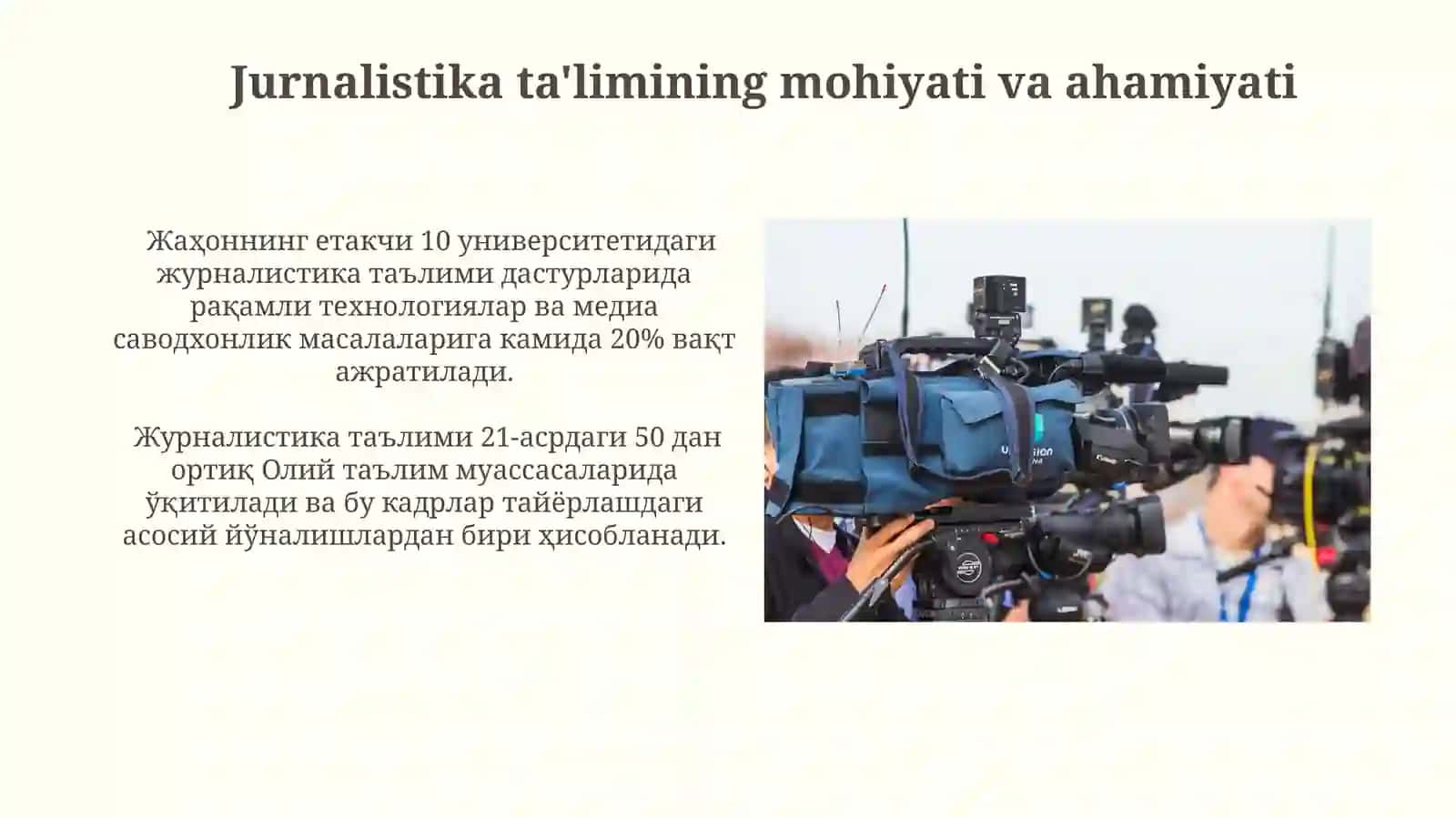 Jurnalistik ta'lim mediata'limning professional koʻrinishi sifatida 3