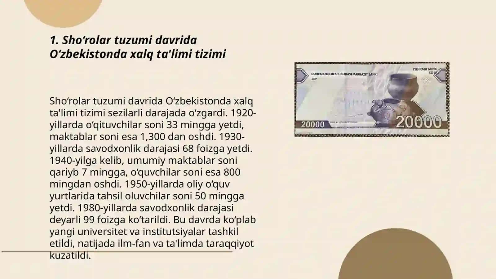 Sho‘rolar tuzumi davrda O‘zbekistonda xalq ta’limi va pedagogikaning rivojlanishi 3