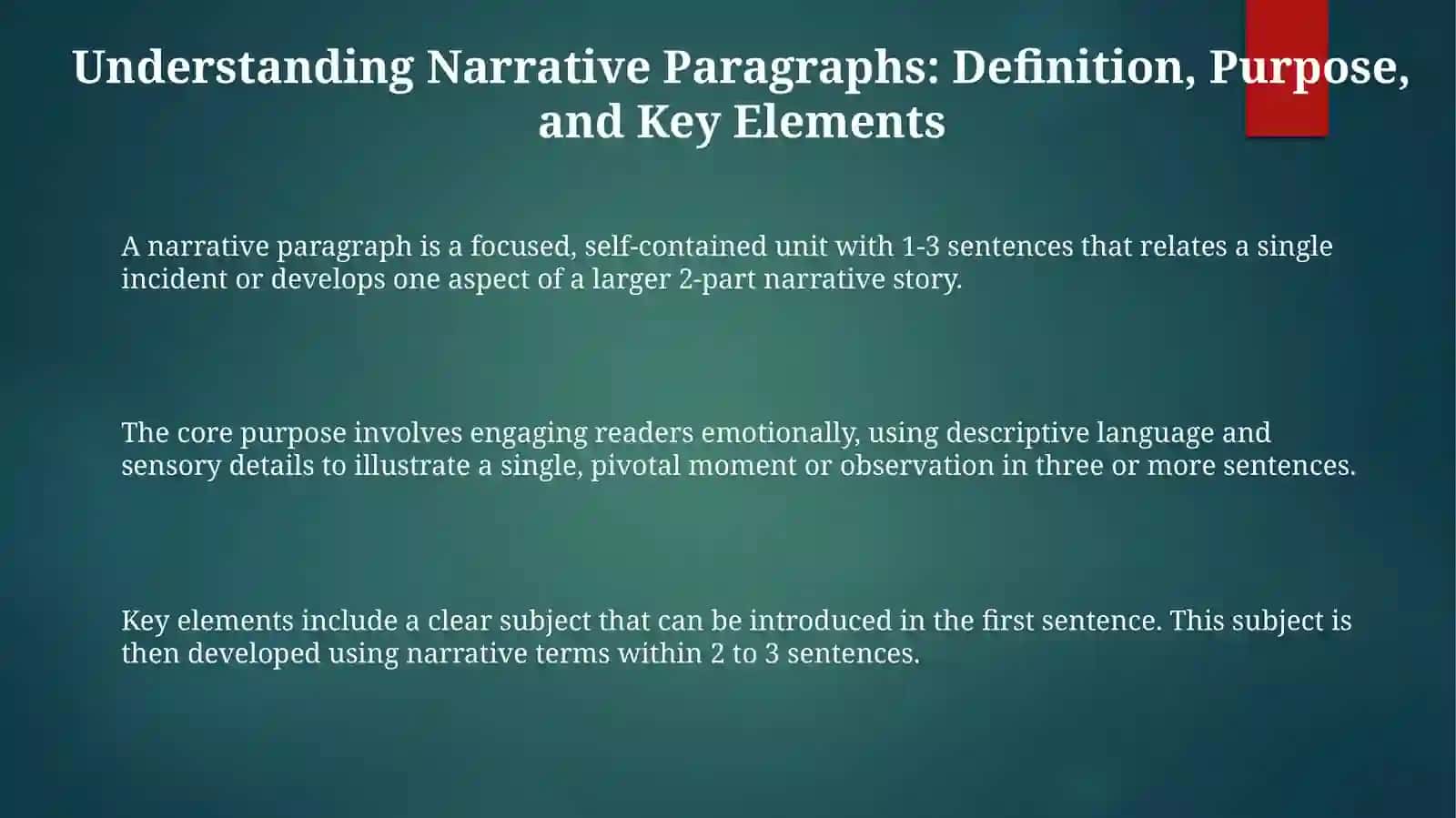 Understanding Narrative Paragraphs: Definition, Purpose, and Key Elements 3