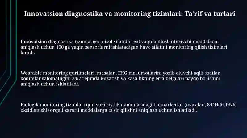 Innovatsion diagnostika va monitoring tizimlari: ta'rif va imkoniyatlar 3
