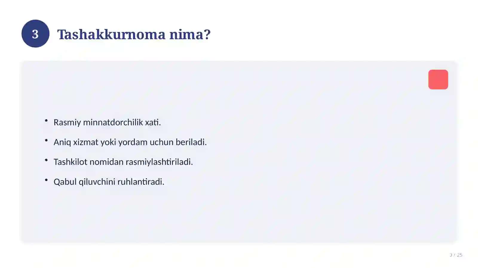 Tashakkurnoma 3
