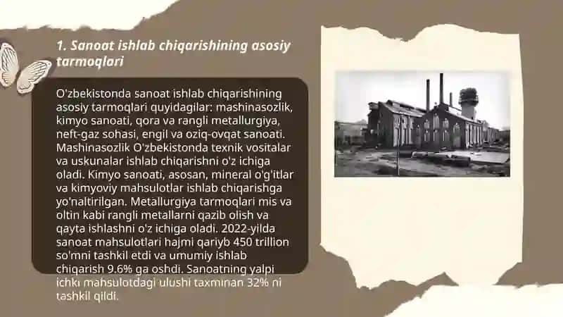 Sanoat-milliy iqtisodiyotining yetakchi tarmog'i 3