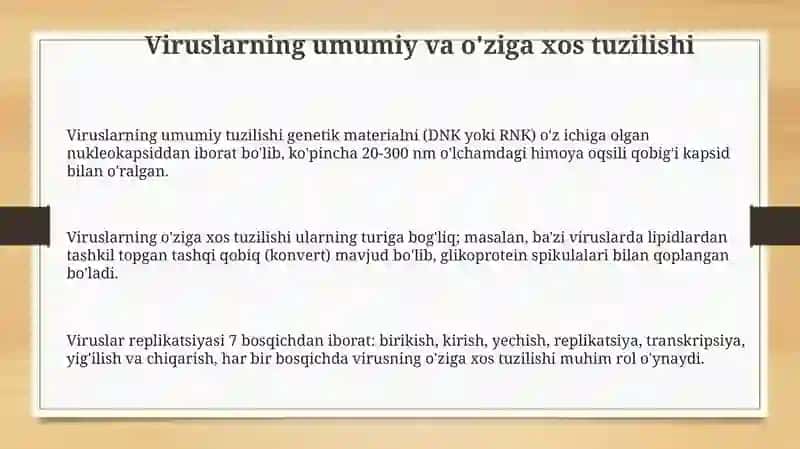 Viruslar: Tuzilishi, Replikatsiyasi va Tibbiy Ahamiyati 3