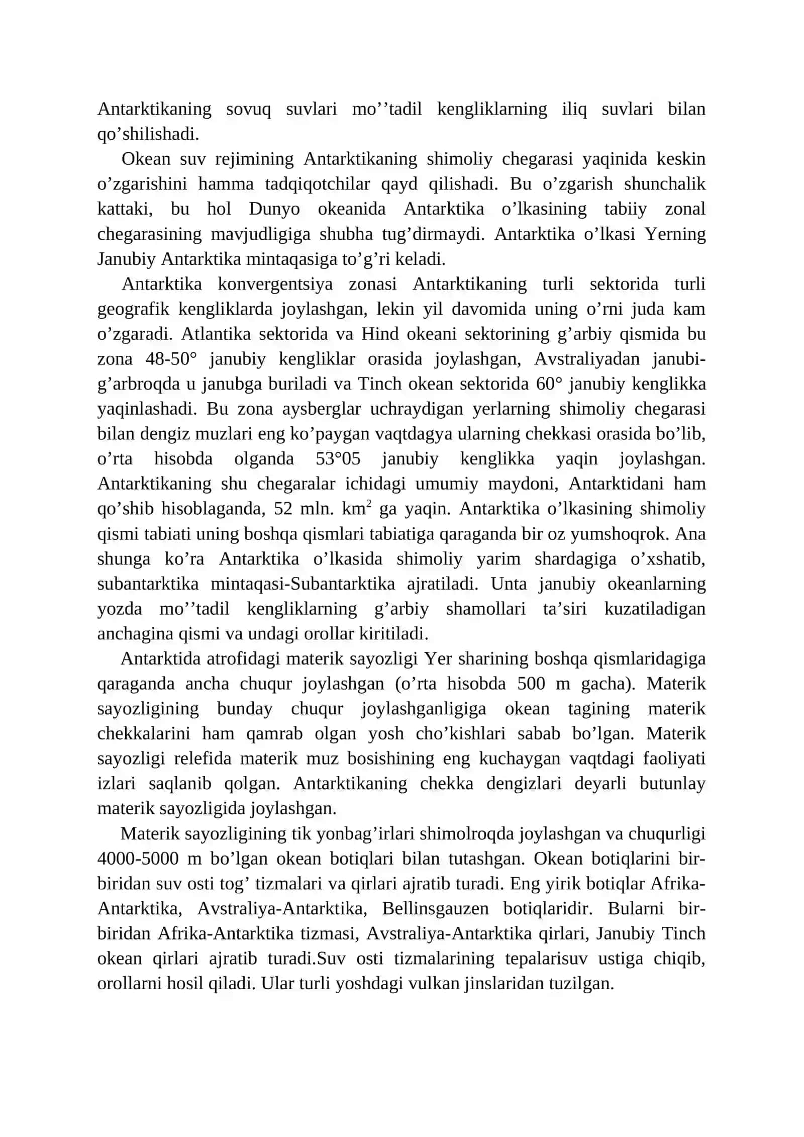 MAVZU ANTARKTIDANING KASHF ETILISHI VA TADKIK ETILISHI, GEOLOGIK TUZILISHI, ORGANIK DUNYOSI 3
