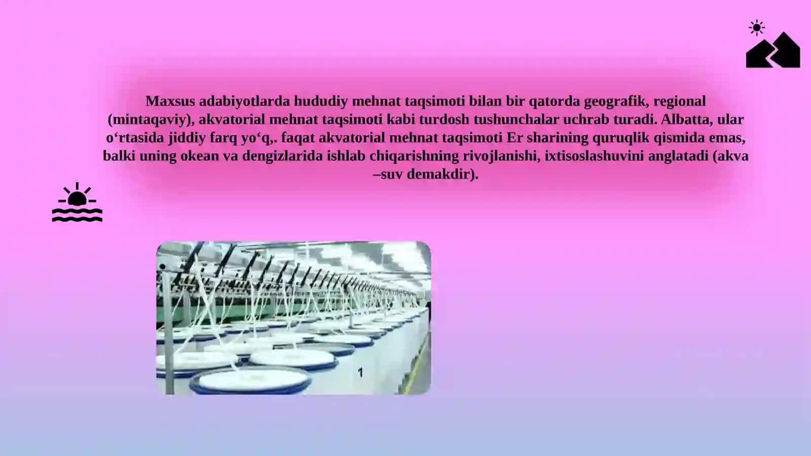 HUDUDIY MEHNAT TAQSIMOTI VA ISHLAB CHIQARISHNI JOYLASHTIRISH 3