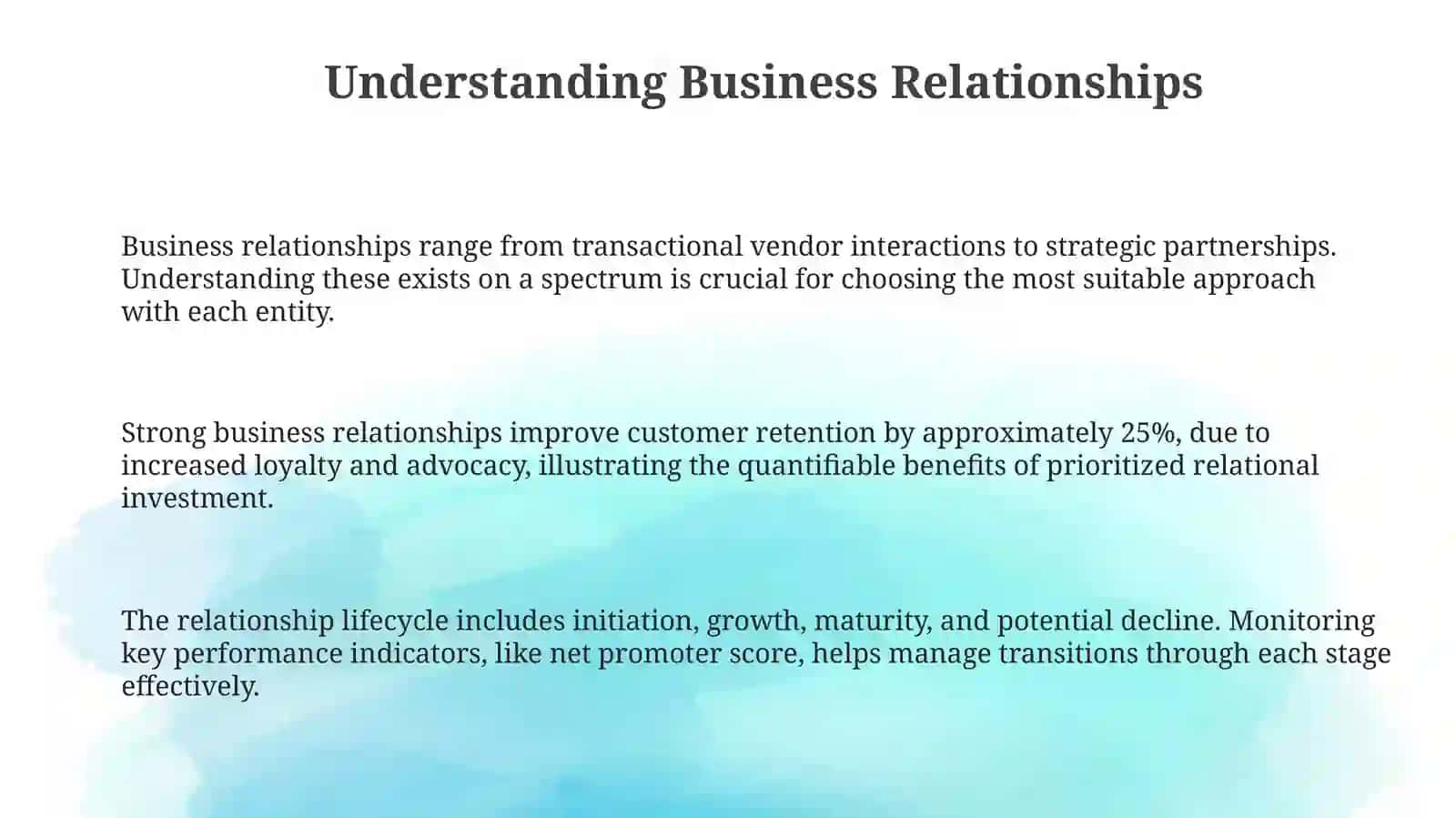 BUSINESS RELATIONSHIP 3
