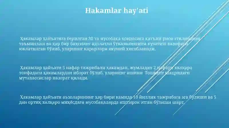 Musoboqani tashkil etish va musobaqa qoidalari 3