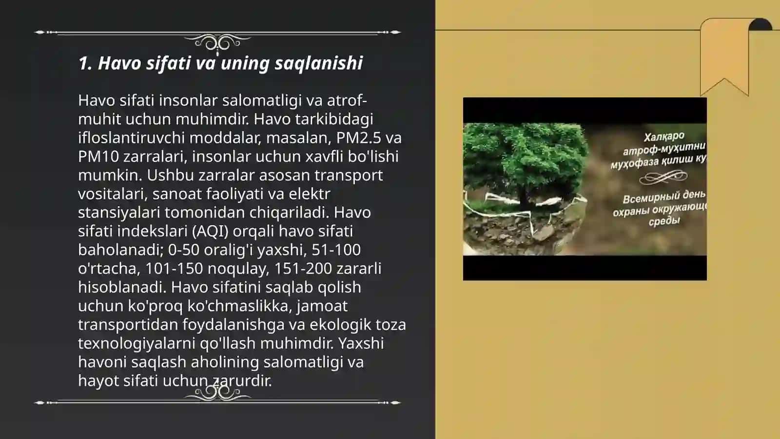Atrof-muhitni muhofaza qilish bo'yicha mahalliy loyihani ishlab chiqish va taqdimot qilish 3