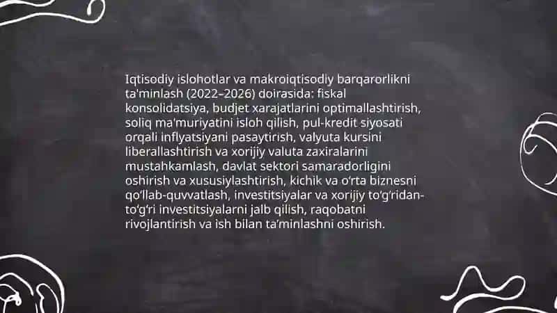 Iqtisodiy islohotlar va makroiqtisodiy barqarorlikni ta'minlash 3