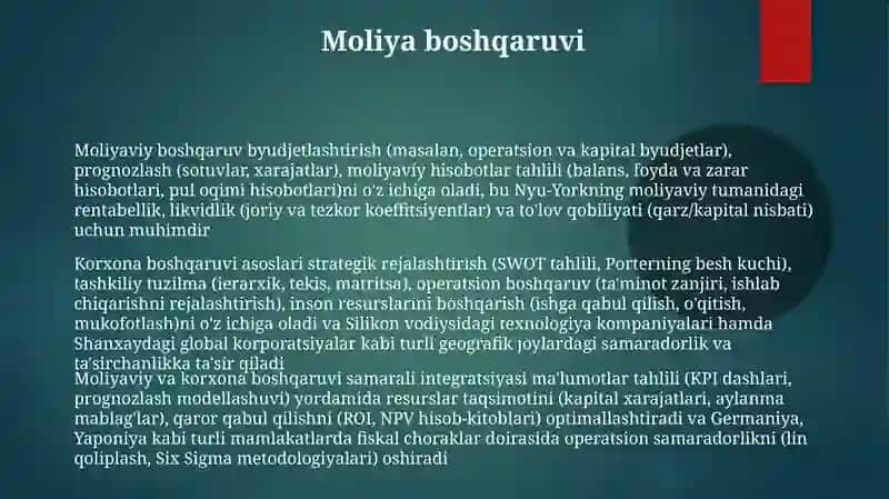 Korxona faoliyatini boshqarish asoslari 3