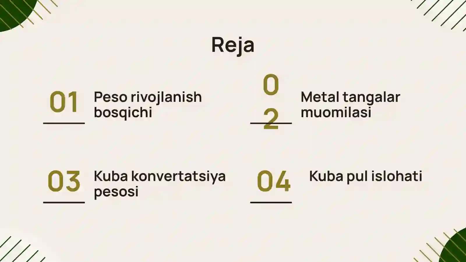 KUBA Pul tizimi 3