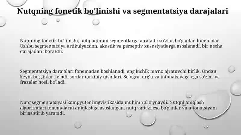 Nutqning fonetik bo‘linishi 3