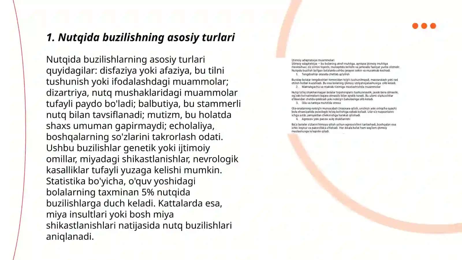 Nutqida buzilishi bor bo'lgan bolalar bilan psixokorreksiya va profilaktika ishlarini olib borish 3