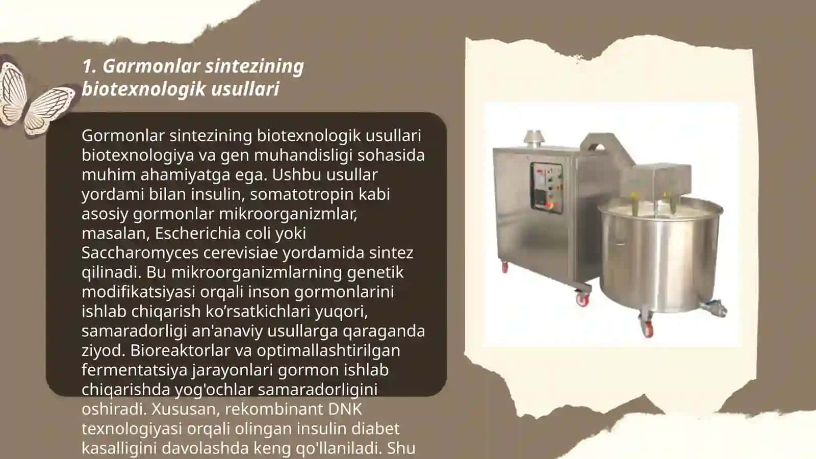 Garmonlar ishlab chiqarish biotexnologiyasi 3