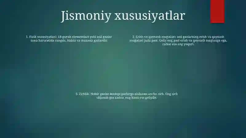 II A Guruh Elementlari 3