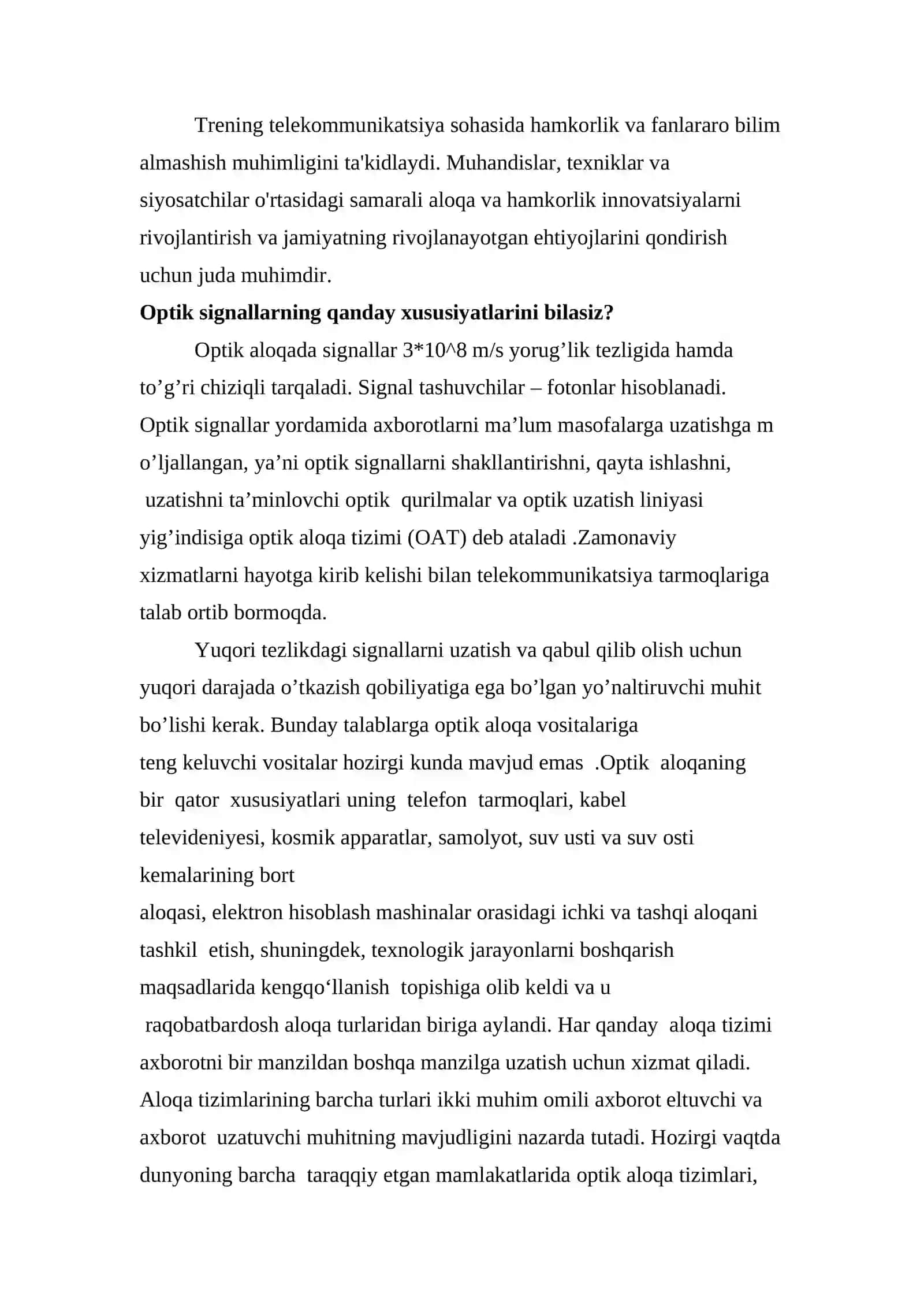 Optik aloqa tizimlari 3