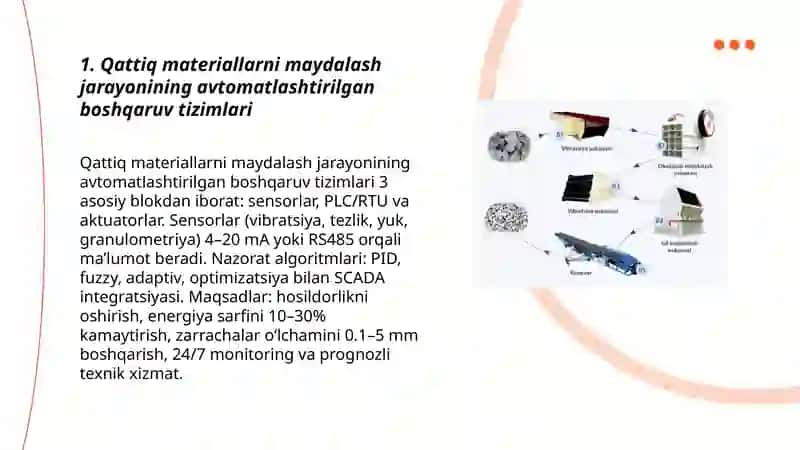 Qattiq materiallarni maydalash jarayonini avtomatlashtirish 3