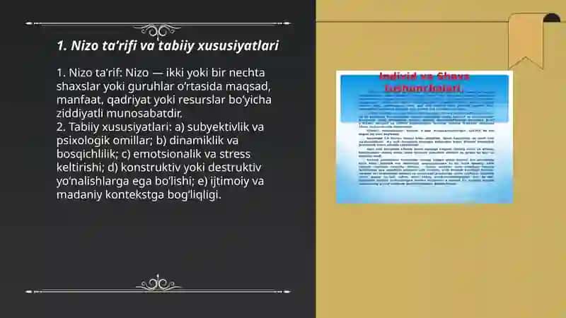 Mavzu shaxslar aro ziddiyatlar nizo insonlar psixologiyasi 3