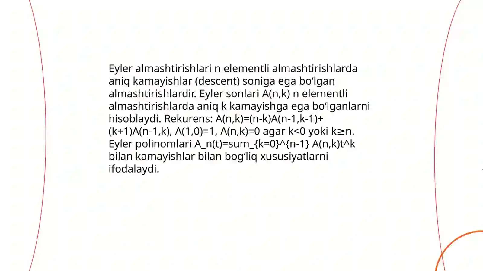 Eyler almashtirishlari 3