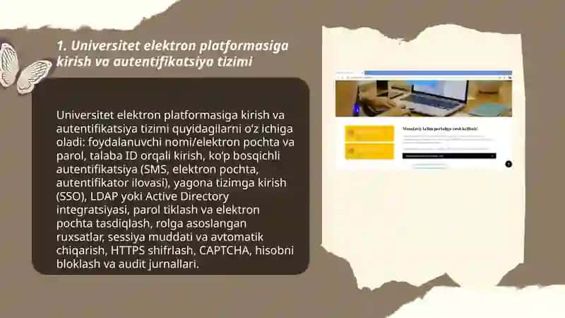Universitet elektron platformasi. Shaxsiy kabinet, qaytar aloqani amalga oshirish. Maʼlumotlarni joylashtirish 3