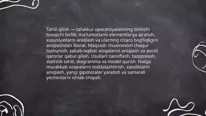 Tafakkur operatsiyalari 3