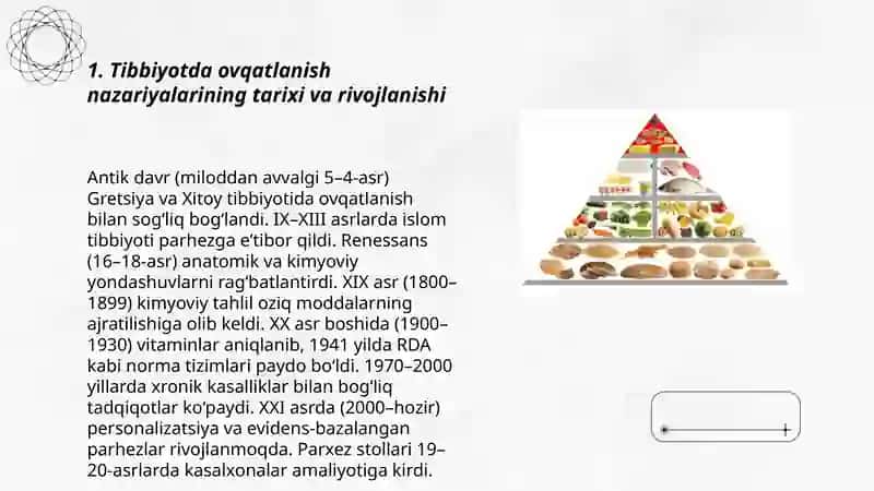 Tibbiyotda ovqatlanish пazariyasL Parxez stollari 3