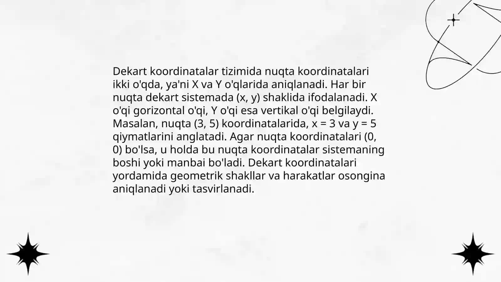 Dekart koordinatalar sistemasi 3